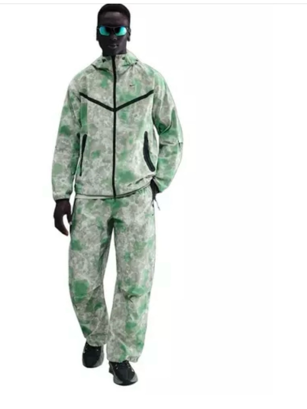 Nike Men's tech Dri-FIT Woven Camo Loose-Fit Pants - Grey(XL)
